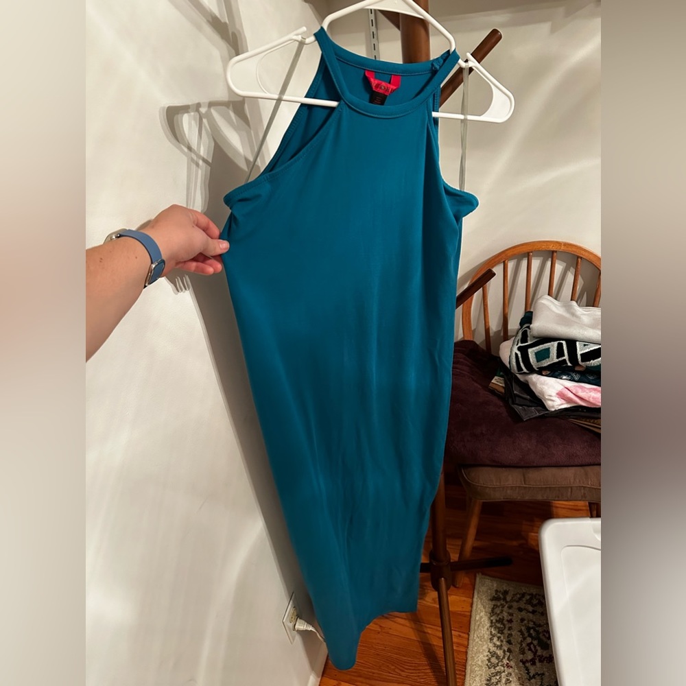 Long green dress